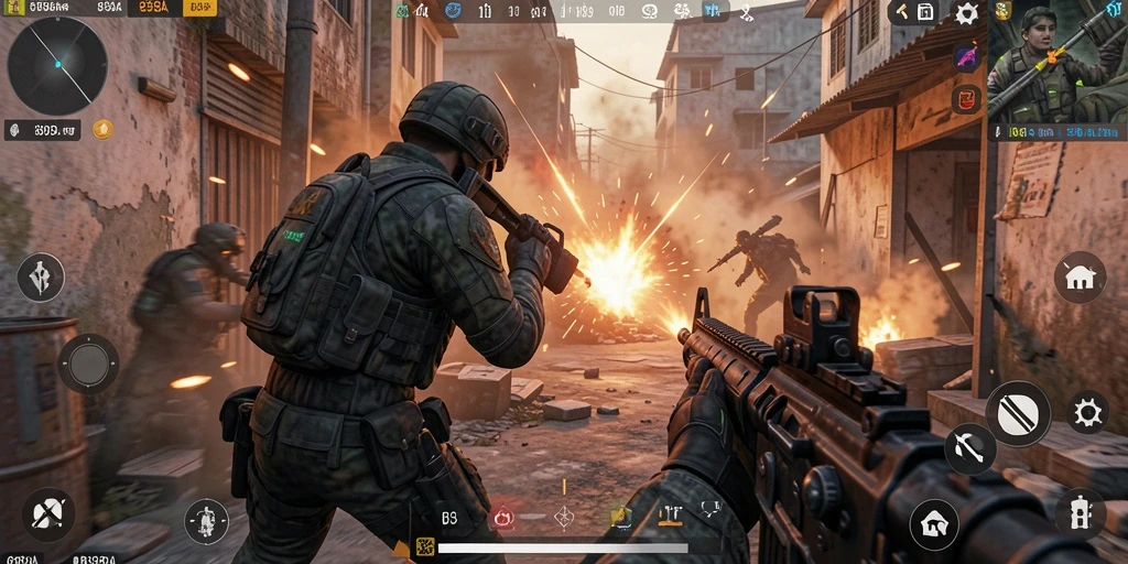 Tangkap momen aksi mendebarkan di gameplay FPS 898A.