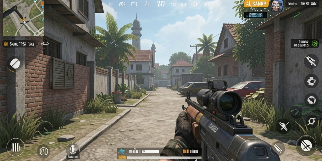 Gameplay seru dalam ALISANRP, aksi tembak-menembak yang mendebarkan.
