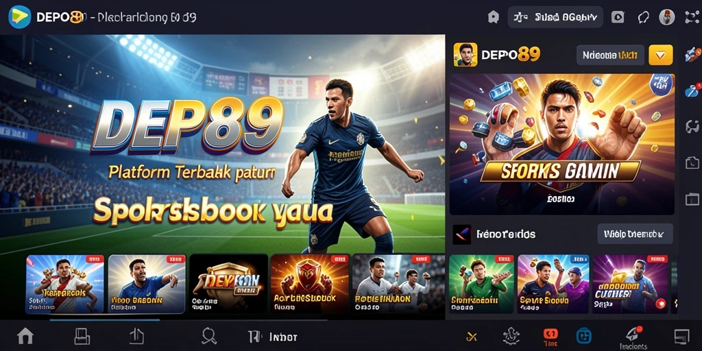 Tampilan utama DEPO89 yang menampilkan berbagai pilihan taruhan olahraga.