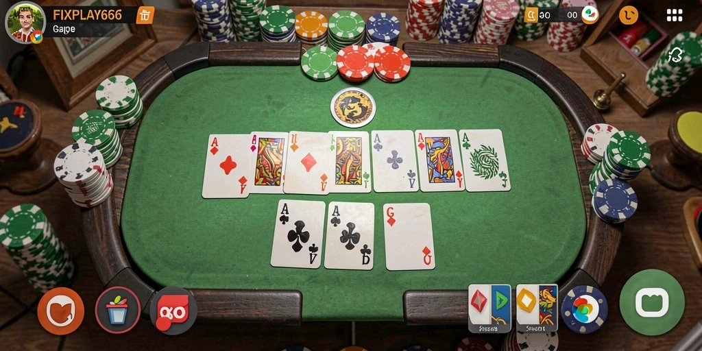 Tampilan gameplay Gaple yang menarik dan interaktif di FIXPLAY666.