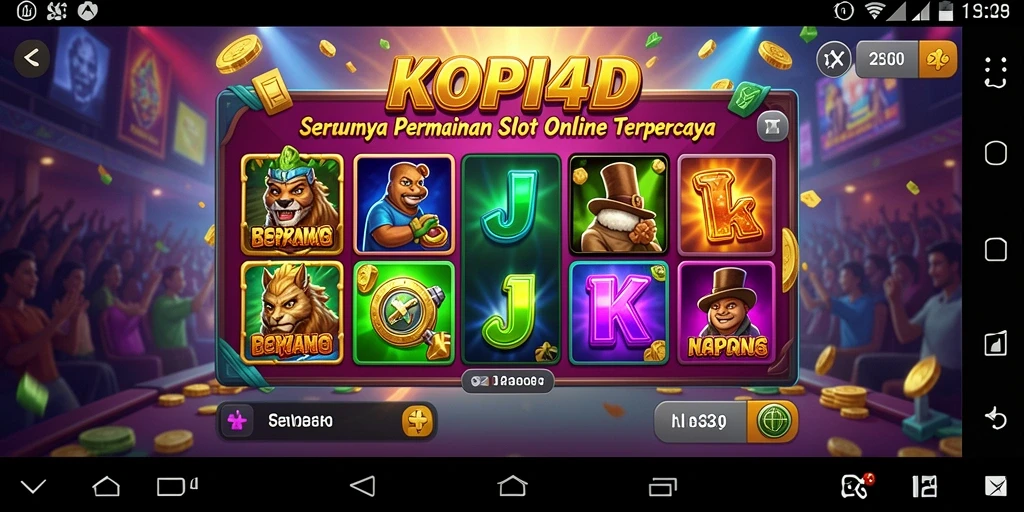 Tangkapan layar gameplay KOPI4D menunjukkan keseruan permainan slot yang menawan.
