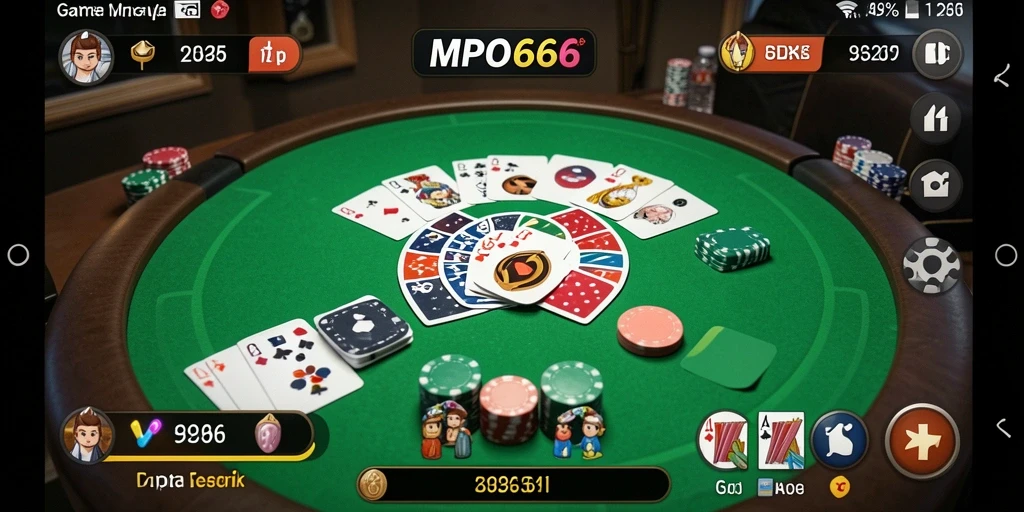 Tampilan gameplay seru dalam permainan Gaple MPO666.