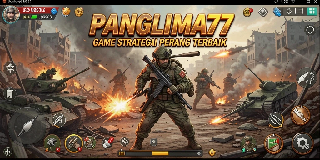 Tampilan gameplay yang mendebarkan di PANGLIMA77.