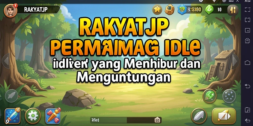 Tampilan gameplay RAKYATJP dengan elemen Idle yang menarik.