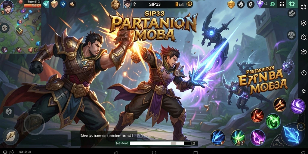 Tampilan dinamis gameplay SIP33 dengan aksi pertarungan yang seru.